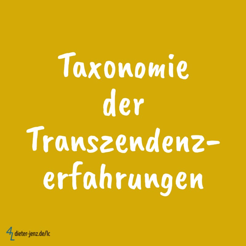 Taxonomie der Transzendenzerfahrungen - Gestaltung: privat