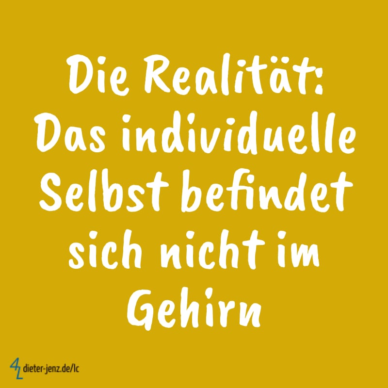 Realität Das individuelle Selbst befindet sich nicht im Gehirn - Gestaltung: privat